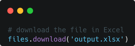 code example: download excel file